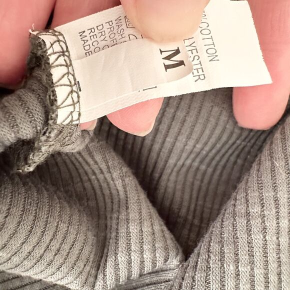 Women's Dress Green Size M Sleeveless Ribbed Knee-Length - Picture 5 of 9